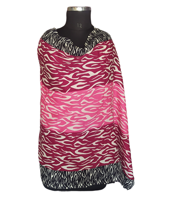 Women  Stole Printed design Pink